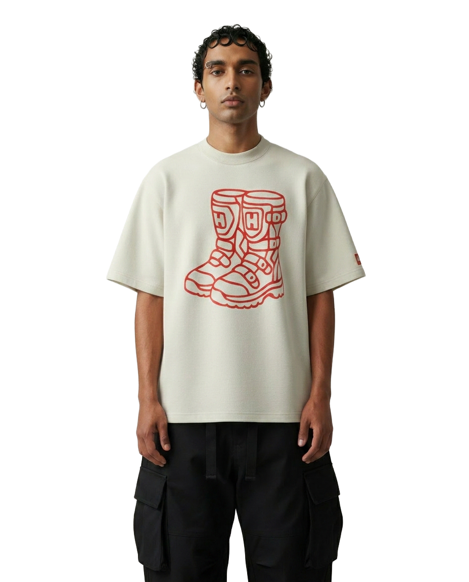 Sole Print Boots Tee
